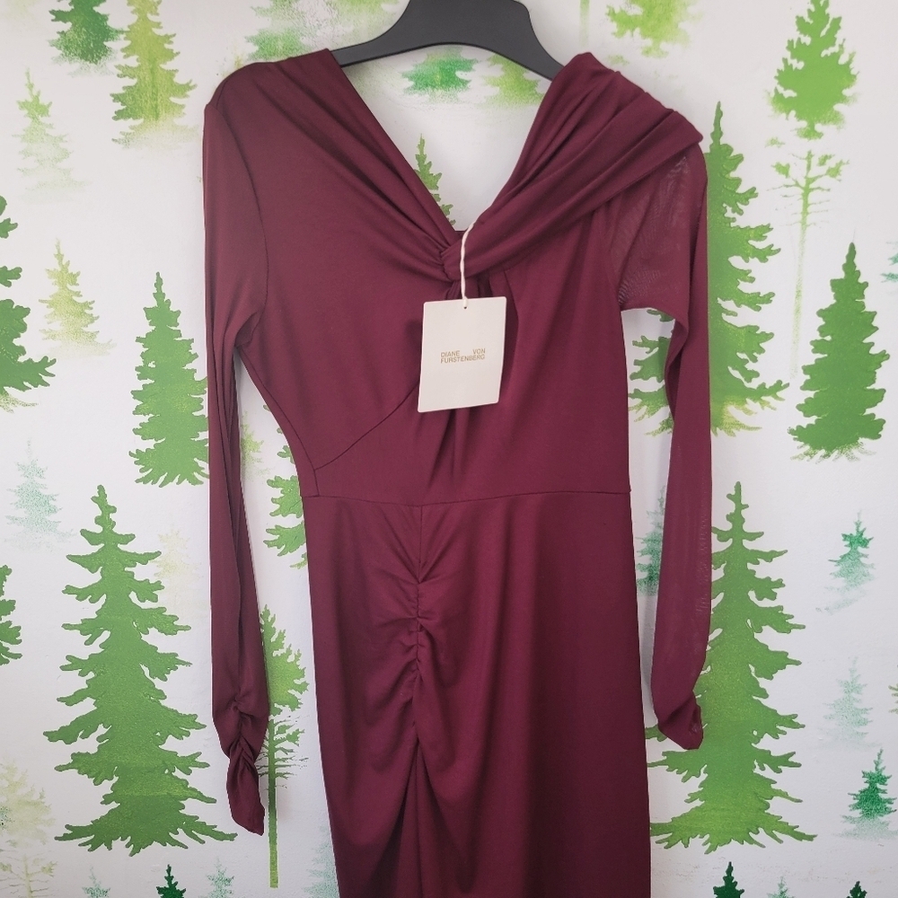 Diane Von Furstenberg Rich Midi Stretch Dress.